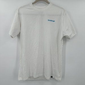 Birddogs White Short Sleeve Bird Design Stretch T-Shirt‎ Size Large